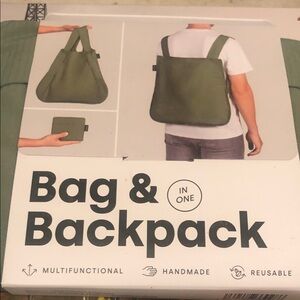 Stylish Olive Green Convertible Backpack